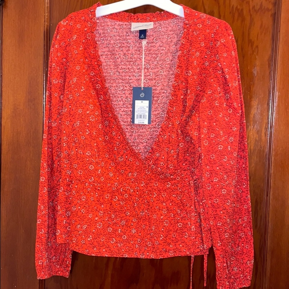 Red floral Blouse
